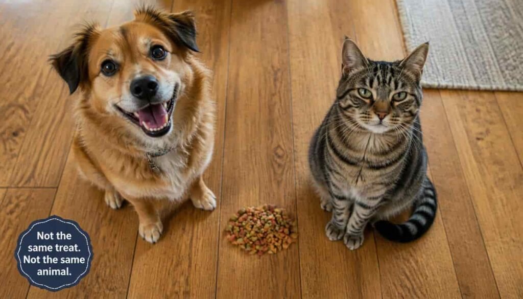 can dogs eat cat treats​